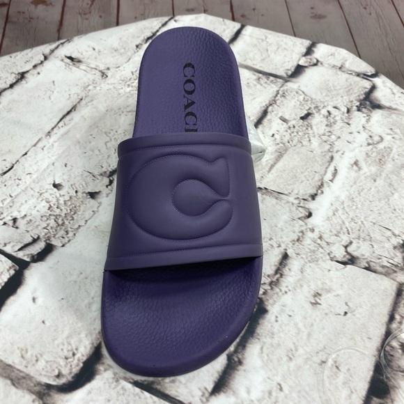 COACH ULLA Slip on Rubber slides Unisex new in box Size 9 - Picture 7 of 16